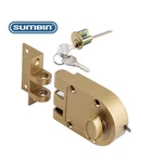 Sumbin Jimmy Proof Deadbolt Lock Keyed With 2 Keys Gold Color Brand New Box. Fixed Price $25.00.