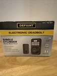 Defiant Single Cylinder Electronic Deadbolt Lock Matte Black 1007 756 867 Nib. Fixed Price $29.50.
