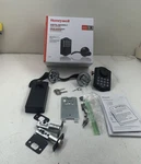 Honeywell Digital Deadbolt With Passage Lever, Matte Black, 8734505 Incomplete. Fixed Price $32.00.