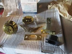 New Nos Door Lock Deadbolt Brass # 4103 Keyed Classic Vintage Auxiliary 7A. Fixed Price $24.50.