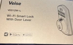 Veise VE012W-L Built-in Wi-fi Fingerprint Smart Lock With Lever Handle Set, App. Fixed Price $65.00.