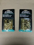2- Chain & Bolt Door Guard, Polished Brass First Watch Security #1879. Fixed Price $16.00.