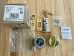 New Schlage B360N 505 605 Single Cylinder Deadbolt Lock Bright Brass. Fixed Price $20.00.