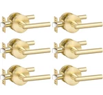 Goldenwarm 6 Packs Passage Door Handles, Brushed Lever. Fixed Price $76.75.