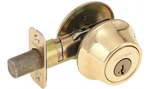 660 Polished Brass Single Cylinder Deadbolt Featuring Smartkey Security. Fixed Price $25.14.