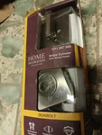 Home Decorators Collection Square Satin Nickel Single Cylinder Deadbolt. Fixed Price $22.07.