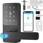 Smart Lock 5-IN-1 Fingerprint Door Knob With App Control Bluetooth. Fixed Price $55.09.