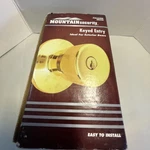Mountain Security Keyed Entry Tulip Knob Polished Brass Door Lockset 3101-105. Fixed Price $13.99.