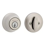 Deadbolt Lock Satin Nickel Round Single Cylinder Kwikset 96600-869 Exterior. Fixed Price $35.99.