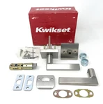 Kwikset 91540-001 Halifax Door Handle Lever Satin Nickel Open Box. Fixed Price $27.99.