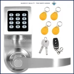 Keyless Door Lock System With Rfid, Remote Control And Polished Metal Design. Fixed Price $177.90.