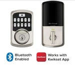 Kwikset Aura Bluetooth Programmable Keypad Smart Door Lock Deadbolt, CR24. Fixed Price $60.00.