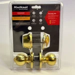 Kwikset Keyed Entry W/ Single Cylinder Deadbolt Polo Polished Brass 96900-250. Fixed Price $16.80.