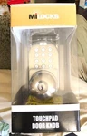 Keyless Electronic Milocks Keypad Door Knob Entry Touchpad Safety. Fixed Price $75.00.