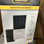 Defiant Slim Touchpad Deadbolt Electronic Satin Nickel Silver - 1009258133. Fixed Price $40.00.