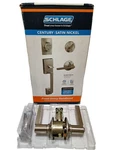 Schlage F60CEN619LAT Century Handleset + F40 Privacy Lock Brand New. Fixed Price $88.00.