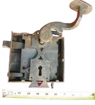Antique German Hand Wrought Iron Door Hardware Lock 2 Deadbolts Latch Lever. Fixed Price $199.00.
