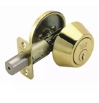 Design House Single Cylinder Polished Brass Deadbolt B2. Fixed Price $12.99.