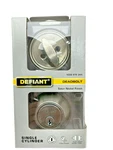Defiant Single Cylinder Satin Nickel Deadbolt 1008 974 344 New. Fixed Price $17.95.