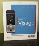 Lockly Visage Zeno Smart Wi-fi Deadbolt Facial/fingerprint Satin Nickel. Fixed Price $285.99.