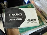 Medeco Assa Abloy Maxum Deadbolt. Fixed Price $200.00.