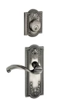 Grandeur Parthenon Plate Portofino Lever Matching Deadbolt Antique Pewter. Fixed Price $274.99.