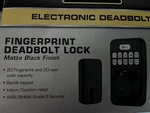 Defiant Touch Pad Electronic Fingerprint Deadbolt Lock - Matte Black Nib $100. Fixed Price $19.99.