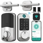 Smonet Wifi Smart Door Lock Lever Handle Set Fingerprint Keyless Digital Keypad. Fixed Price $59.99.