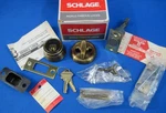 Schlage B460P 609 2-3/8" Setback Single Cylinder Deadbolt Antique Brass. Fixed Price $28.95.
