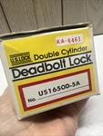 U.s. Lock Deadbolt Double Cylinder Brass US1650D-5A, Door Safety Nos Vtg. Fixed Price $35.95.
