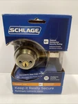 Schlage Double Cylinder Deadbolt Antique Brass Door Lock. Fixed Price $35.99.