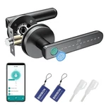 Biwibon Fingerprint Door Knob With 5 Unlock Options, Ant. Fixed Price $77.04.