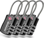 Giverare 4 Pack Tsa Approved Luggage Locks, Combination Travel Black. Fixed Price $25.55.