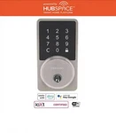 Smart Wifi Deadbolt Hubspace Satin Nickel Keyless Door Locker Defiant Square. Fixed Price $58.99.