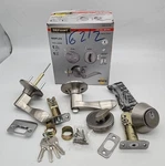 Defiant Door Handle Naples Satin Nickel Combo Pack W/single Cylinder Deadbolt. Fixed Price $8.99.