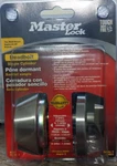 Master Lock DSO0615 Single Cylinder Deadbolt, Satin Nickel, Fits Most Doors. New. Fixed Price $29.88.