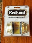 Kwikset Double Cylinder Deadbolt Lock Golden Brass (new). Fixed Price $9.95.