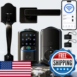 Veise VE027-H Built-in Wi-fi Fingerprint Smart Deadbolt Lock Handleset App. Fixed Price $344.81.