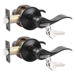 Probrico (2 Pack Keyed Alike Entry Door Lever Lock With 3 Combo 2, Black. Fixed Price $65.99.