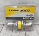Brushed Nickel Doorknob Legend Passage Lockset Tulip Grade #809003. Fixed Price $9.95.