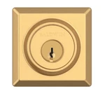 Baldwin Traditional Square One Sided Deadbolt Satin Brass Single Cylinder Keyed. Fixed Price $40.00.