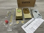 Emtek 2115US3NL138 Modern Rectangular Pocket Door Lock -unlacquered Brass *read*. Fixed Price $184.99.