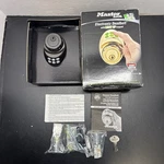 Master Lock Electronic Deadbolt Aged Bronze DSKP0612PD Open Box (no Batteries). Fixed Price $49.99.