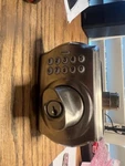 Schlage Electronic Keyless Entry Lock Satin Nickel Works- No Be 365. Fixed Price $39.00.