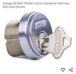 Schlage Mortise Cylinder For Series Locks CYL.30-001-626-118. Fixed Price $75.00.