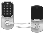 Yale Assure Pushbutton Keypad Lever Lock, Satin Nickel: YRL216-NR-619. Fixed Price $90.00.