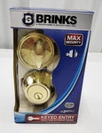 Brinks Max Security Cylinder Single Deadbolt Lock Polished Brass 2717-105. Fixed Price $14.95.