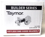 Taymor 36-2100SC Keyless One Sided Deadbolt Satin Chrome Builder Series. Fixed Price $7.00.