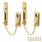 Bonsicoky 2 Pack Door Chain Lock With Spring, Stainless Steel Security Gold. Fixed Price $14.76.