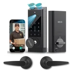 Devo G1 Video Smart Lock With Camera & Doorbell, 6-IN-1 Keyless Entry Black. Fixed Price $91.77.